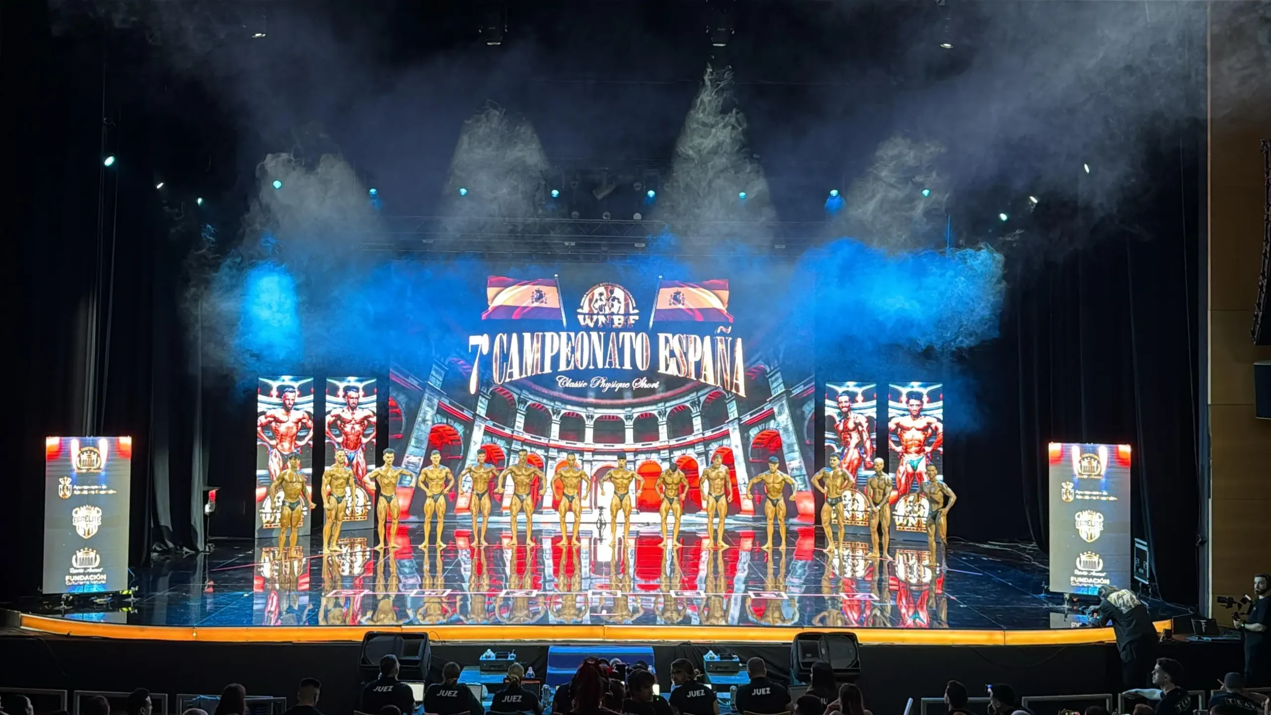 LED video wall backdrop on stage at the 7th Campeonato España event