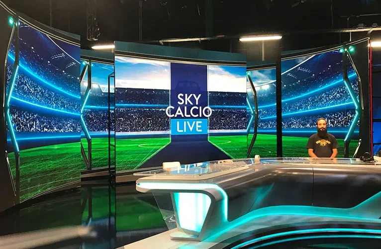 Unilumin LED video wall installation in broadcast studio